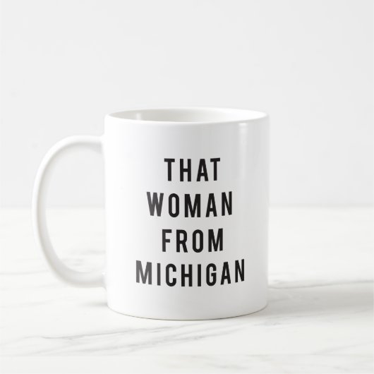 Die vrouw uit de Mok van Michigan Coffee (Links)
