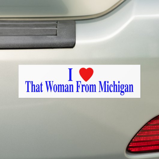 Die vrouw uit Michigan Bumpersticker (Op auto)