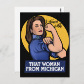 Die vrouw uit Michigan Gretchen Whitmer Briefkaart (Voorkant / Achterkant)
