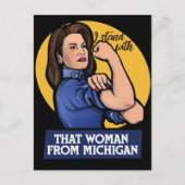 Die vrouw uit Michigan Gretchen Whitmer Briefkaart (Voorkant)