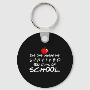 Die waar we 100 dagen onderwijs hebben overleefd sleutelhanger