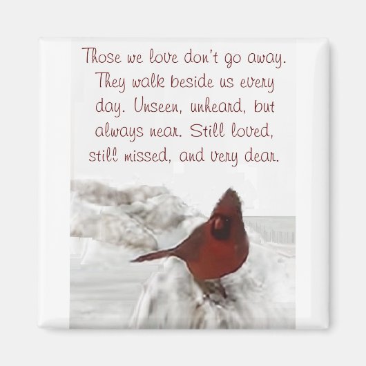 "Die waar we van houden gaan niet weg" Magneet (Voorkant)