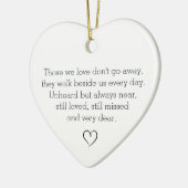 Die waar we van houden, gepersonaliseerde gedenkpl keramisch ornament (Links)