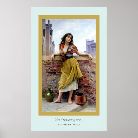 Die Wasserträgerin ~ Eugene de Blass Poster (Voorkant)