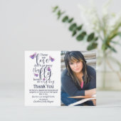 Die we houden van Butterfly Dank u schaamteloze sy Bedankkaart (Staand voorkant)