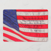 Die we houden van Memorial Service, Amerikaanse vl Programmakaart (Voorkant)