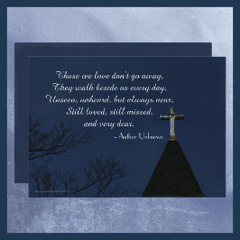 Die we houden van Memorial Service oude houten kru Programmakaart