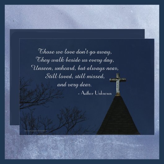 Die we houden van Memorial Service oude houten kru Programmakaart