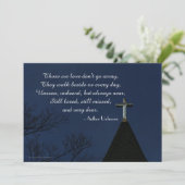 Die we houden van Memorial Service oude houten kru Programmakaart (Staand voorkant)