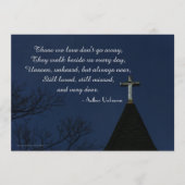 Die we houden van Memorial Service oude houten kru Programmakaart (Voorkant)