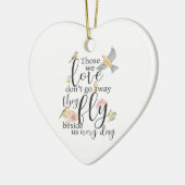 Die we houden van vogelherdenking keramisch ornament (Links)