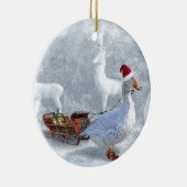 Die Weihnachtsgans Keramisch Ornament (Rechts)