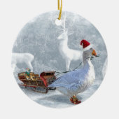 Die Weihnachtsgans Keramisch Ornament (Voorkant)