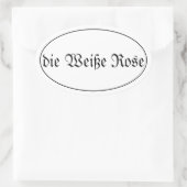 die Weiße Rose Ovale Sticker (Tas)