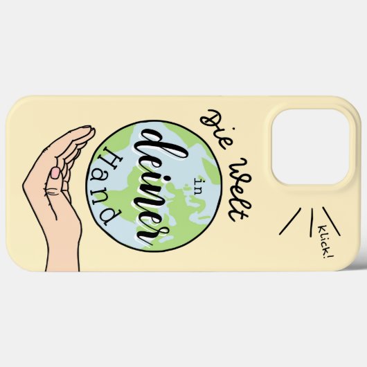 Die Welt in deiner Hand Case-Mate iPhone Case (Achterkant (horizontaal))