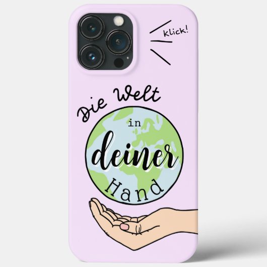 Die Welt in deiner Hand Case-Mate iPhone Case (Achterkant)