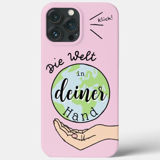 Die Welt in deiner Hand Case-Mate iPhone Case (Achterkant)