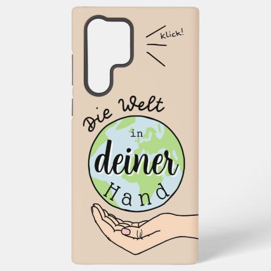 Die Welt in deiner Hand Samsung Galaxy Hoesje (Achterkant)