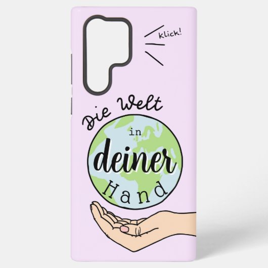 Die Welt in deiner Hand Samsung Galaxy Hoesje (Achterkant)