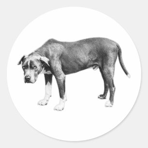 Die zachte look - inkt en geduld ronde sticker