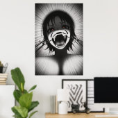 Die zo grappig persoon die lacht | AI Art Poster (Thuiskantoor)