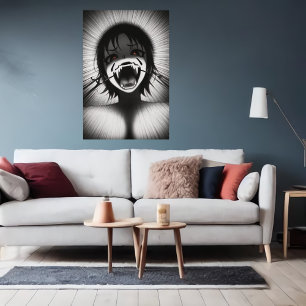 Die zo grappig persoon die lacht AI Art Poster