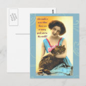 die zo veel goede katten nodig hebben om een man t briefkaart (Voorkant / Achterkant)