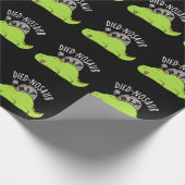 Died-nosaur Grappige Dinosaurus Puns Donker BG Cadeaupapier (Hoek)