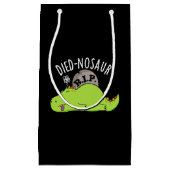 Died-nosaur Grappige Dinosaurus Puns Donker BG Klein Cadeauzakje (Voorkant)