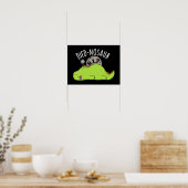 Died-nosaur Grappige Dinosaurus Puns Donker BG Poster (Keuken)