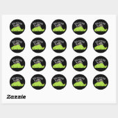 Died-nosaur Grappige Dinosaurus Puns Donker BG Ronde Sticker (Vel)