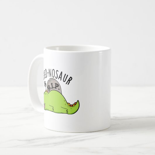 Died-nosaur Grappige Dinosaurus Puns Koffiemok (Voorkant links)