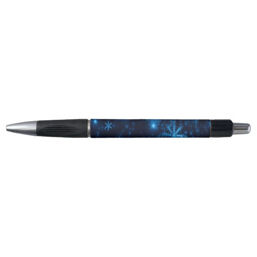 Dieep Blauw en Heldere Snowflakes Emmy Pen (Voorkant)