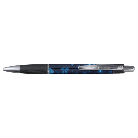 Dieep Blauw en Heldere Snowflakes Emmy Pen (Achterkant)