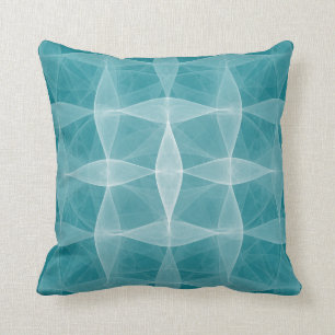 Dieep Blauwgroen Woven Pattern Lumbar n Sierkussen