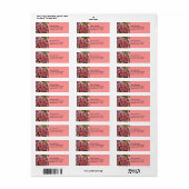 Dieep roze bloesems Adres label (Full Sheet)