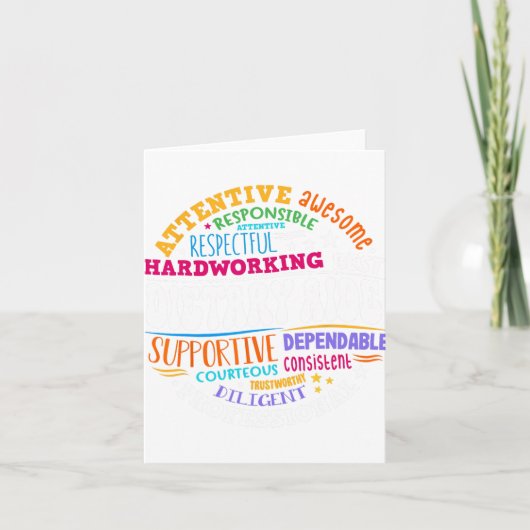 Dieet Aide Life Appreciation Gezondheidswerkers Kaart (Voorkant)