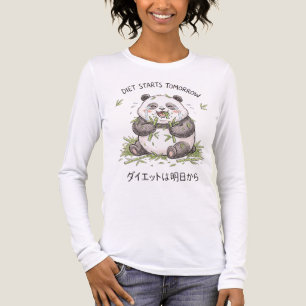 Dieet begint morgen Funny Huilende Panda Meme Kuns Tri-Blend Shirt