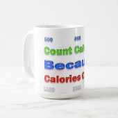 Dieet en Gewichtsverlies Aantal Calorieën Koffiemok (Voorkant links)