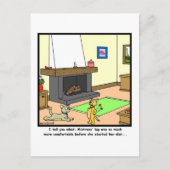 Dieet: Kat-Cartoon Briefkaart (Voorkant)