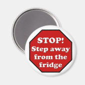 Dieet Motivatie Magneet, Stap weg van de koelkast Magneet (Voorkant / Achterkant)