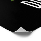 Dieet-nosaur Grappige Dinosaurus Puns Donker BG Poster (Hoek)