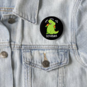 Dieet-nosaur Grappige Dinosaurus Puns Donker BG Ronde Button 5,7 Cm (In situ)
