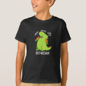 Dieet-nosaur Grappige Dinosaurus Puns Donker BG T-shirt (Voorkant)