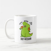 Dieet-nosaur Grappige Dinosaurus Puns Koffiemok (Links)