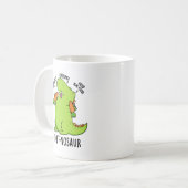 Dieet-nosaurus Grappige Dinosaurus Woordspelingen Koffiemok (Voorkant links)