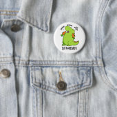 Dieet-nosaurus Grappige Dinosaurus Woordspelingen Ronde Button 5,7 Cm (In situ)