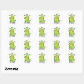 Dieet-nosaurus Grappige Dinosaurus Woordspelingen Ronde Sticker (Vel)