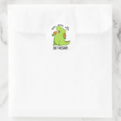 Dieet-nosaurus Grappige Dinosaurus Woordspelingen Ronde Sticker (Tas)