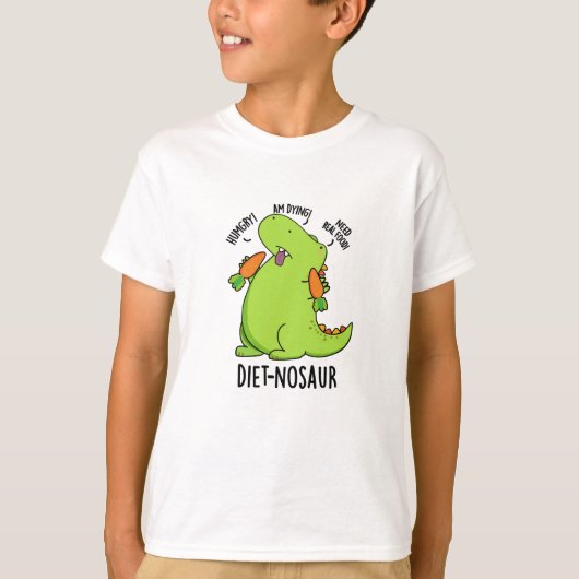 Dieet-nosaurus Grappige Dinosaurus Woordspelingen T-shirt (Voorkant)